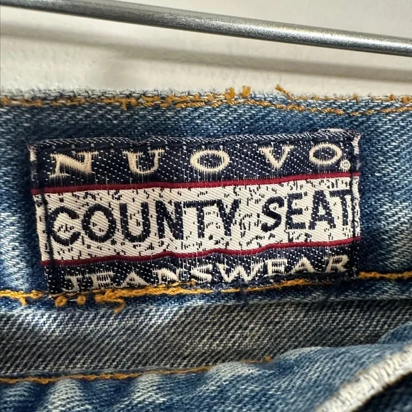 OVO Dark Blue Denim Double-Button Mini Skirt - Picture 3 of 4